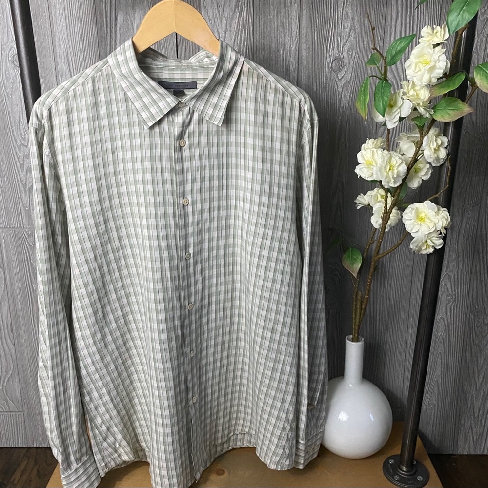 John Varvatos Collection Plaid Dress Shirt Large - Picture 3 of 10